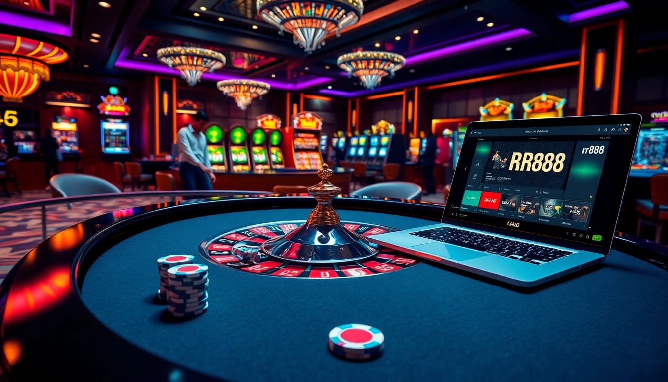 Experience the thrill of gaming at link rr88 with vibrant casino visuals and engaging players.