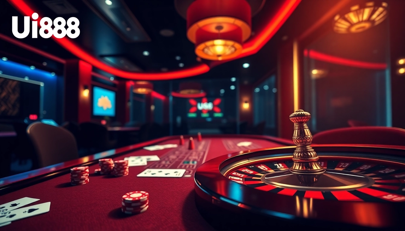 UU88 players engaging in an exciting game at a luxurious casino table.