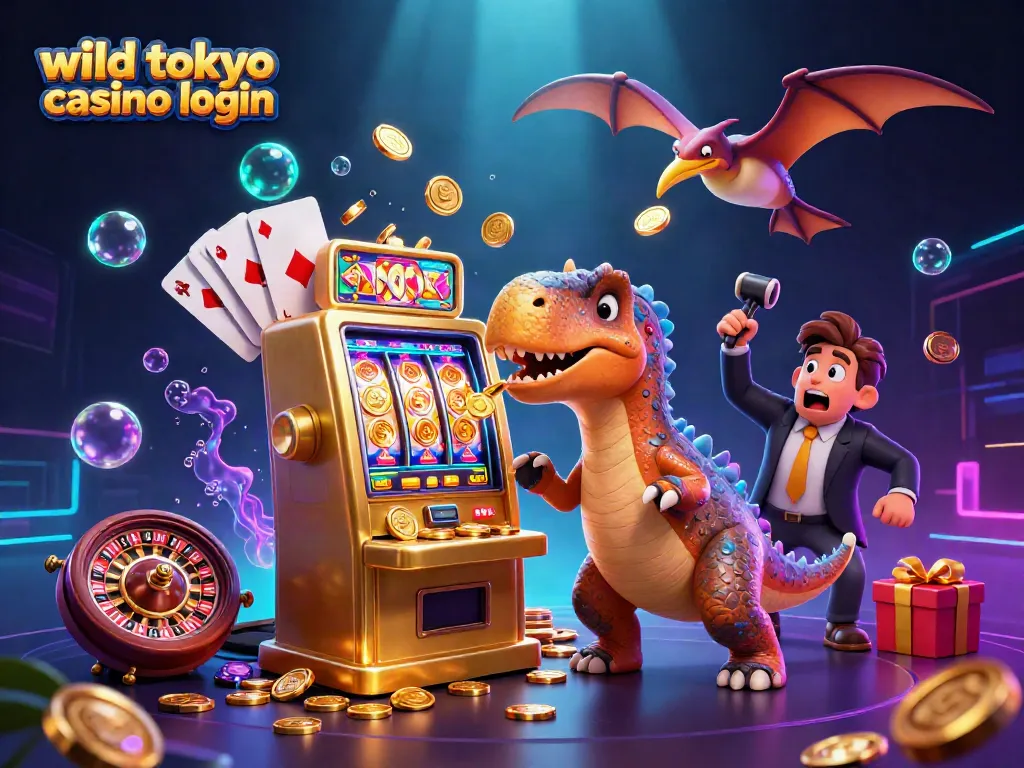 Experience wild tokyo casino login with a dynamic illustration of fun gambling action, featuring engaging characters and vibrant casino elements.