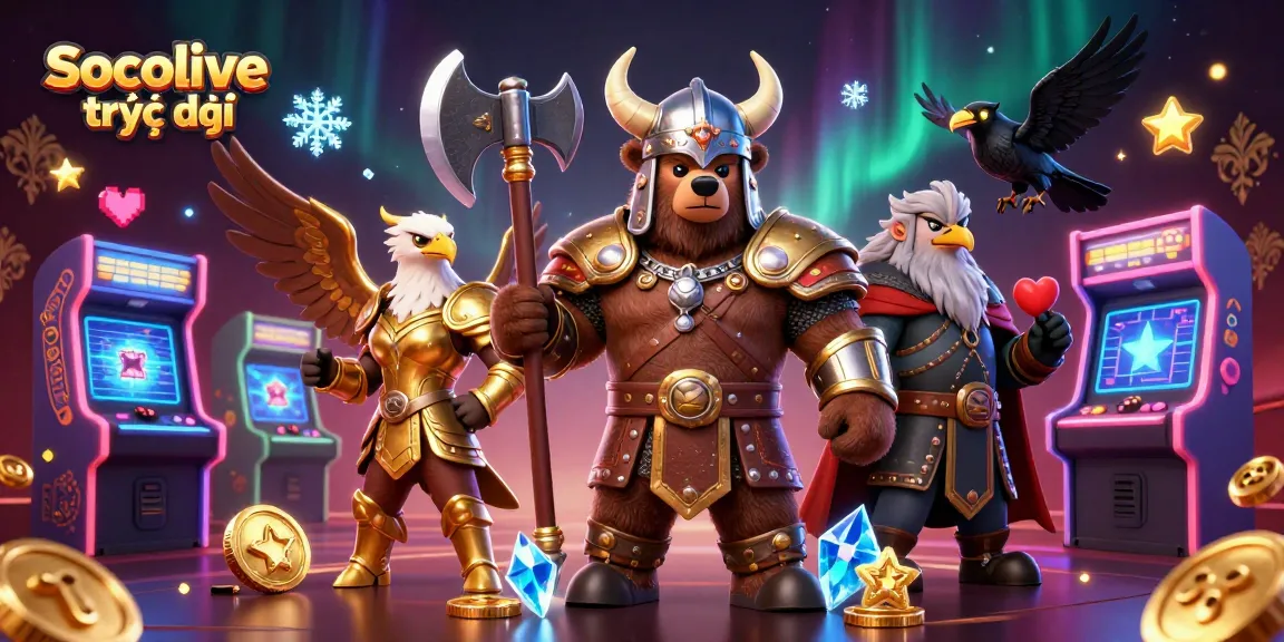 Socolive trực tiếp: Experience top sports betting with Viking characters and vibrant gaming elements.