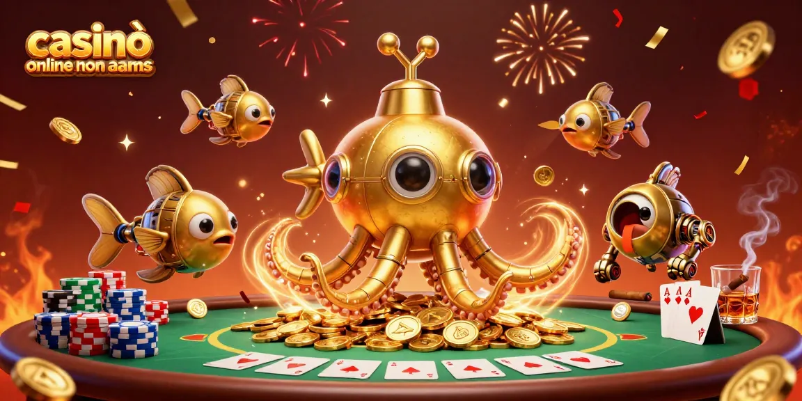 Experience the excitement of casinò online non aams with a vibrant, dynamic illustration featuring colorful poker elements.